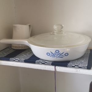 Corningware Skillet Pan Blue Cornflower P-83-B. Made in Canada